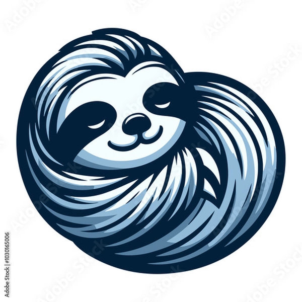 Fototapeta Sloth vector illustration.