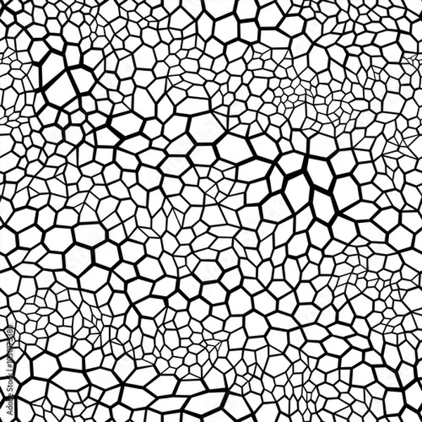 Fototapeta Cracks wall vector seamless pattern. Grunge urban graphic repeatable backdrop.