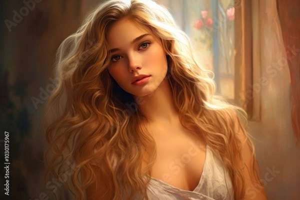 Obraz Elegance Redefined: The Allure of a Beautiful Woman with Stunning Style, generative ai