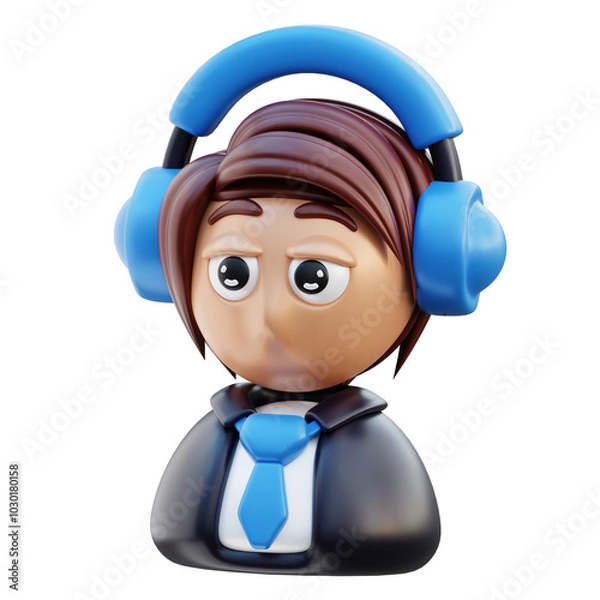 Fototapeta 3D Call Center Customer Service Representative