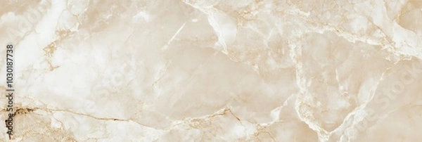 Fototapeta Beige Marble Texture, Natural Stone Background, Polished Slab Surface, Autumn Design for Wall Tiles