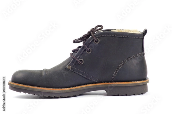 Fototapeta Leather shoes isolated on white background