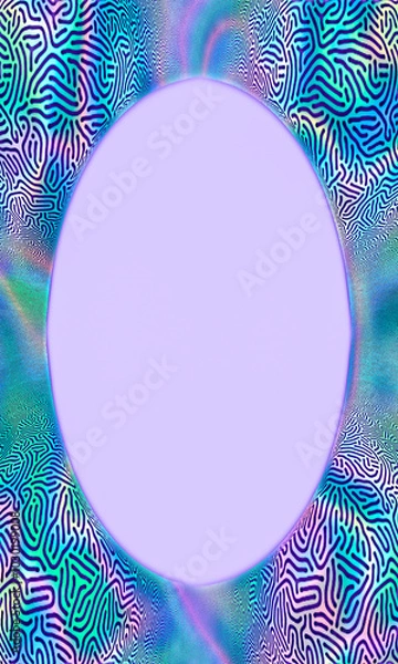 Fototapeta Bright vertical rainbow frame on lilac background, place for text, halloween;banner, rainbow border. Christmas lights