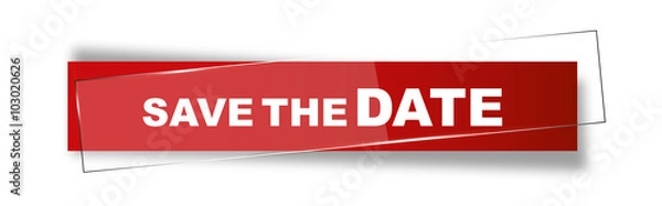 Fototapeta Button | Schild | Save the date