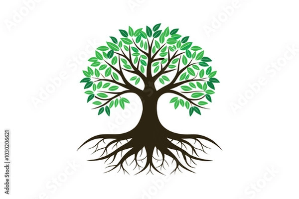 Fototapeta Tree Roots vector illustration, Tree Roots vector 