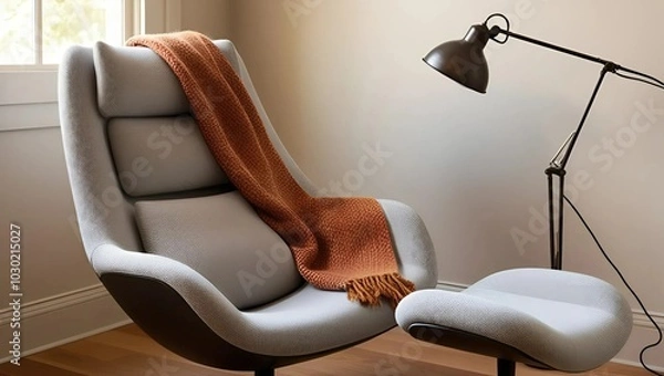 Fototapeta A serene countryside path winding towards a charming house surrounded by lush greenery and open fields.