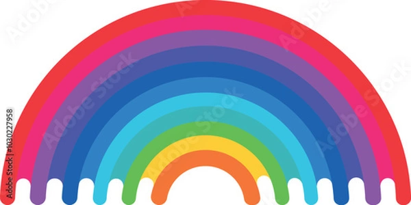 Fototapeta Beautiful colorful rainbow lgbt style bright lines vector logo
