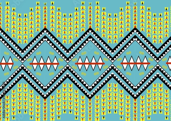 Obraz Fabric patterns made from triangles and squares