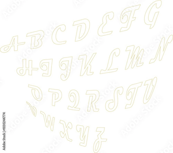 Obraz hand drawn alphabet