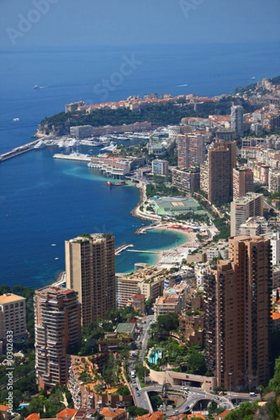 Fototapeta Vue aérienne de Monaco