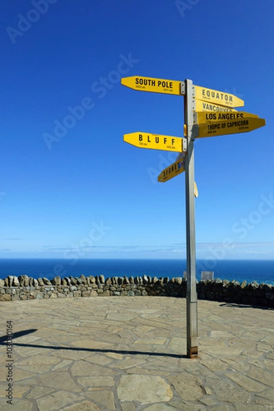 Fototapeta Signpost in Cape Reinga