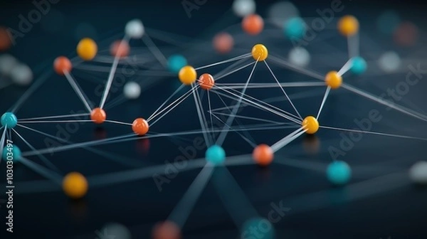 Fototapeta Intersecting patterns symbolizing the interconnectedness of global markets