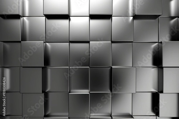 Fototapeta Square backgrounds pattern silver.