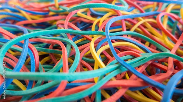 Fototapeta Colored rubber bands