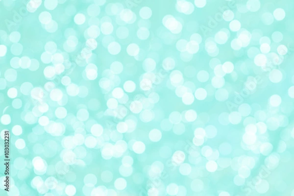 Obraz Colorful background with natural bokeh texture and defocused sparkling lights. Turquoise and pink texture with background with twinkling lights. Vintage and pastel colors
