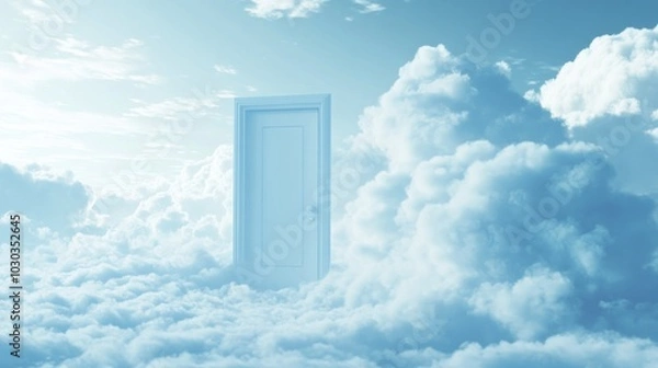 Fototapeta A gateway to spiritual travel in the sky, this view conveys mystery and serenity towards another realm, as if inviting people to explore the world