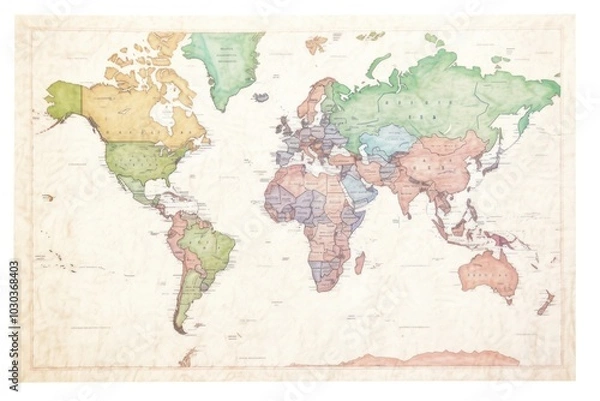 Fototapeta Vintage map backgrounds drawing topography.