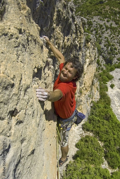 Obraz Hombre escalando extremo 2