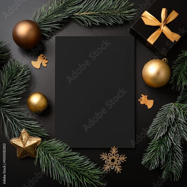 Obraz Christmas Black Frames Signs Mockpus