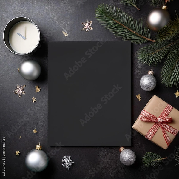 Obraz Christmas Black Frames Signs Mockpus