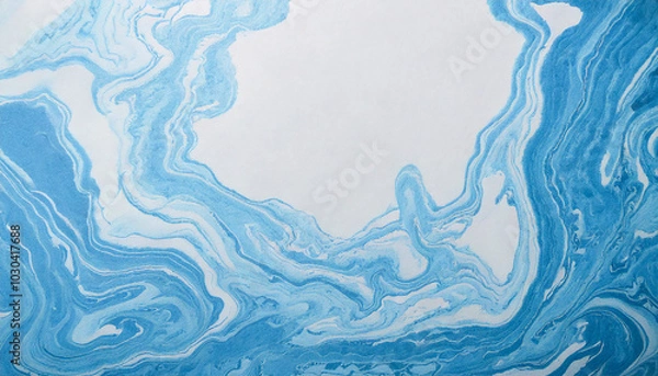 Fototapeta 和紙にうつるマーブル模様