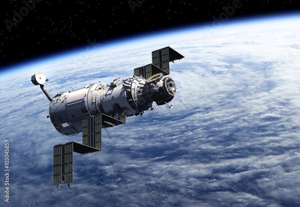 Obraz Space Station Deploys Solar Panels