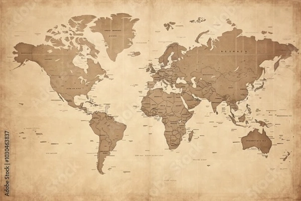 Fototapeta Vintage map architecture backgrounds topography.