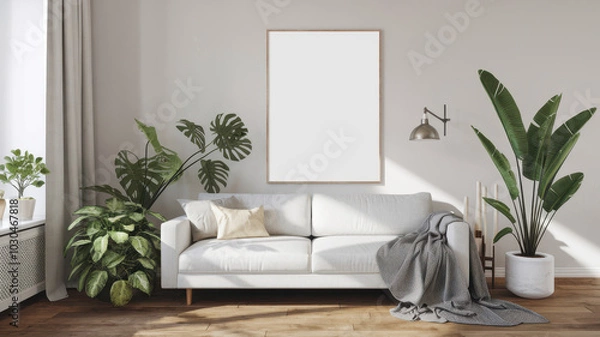 Fototapeta Modern living-room interior. 