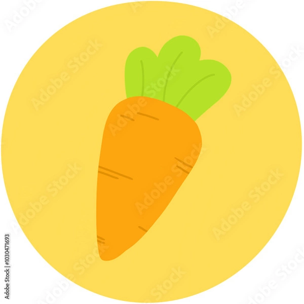 Fototapeta hand drawn vector illustration of a carrot