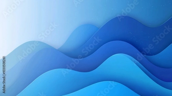 Fototapeta Calm Blue Waves Abstract Design Background