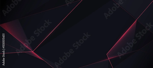Fototapeta red black polygon abstract elegant background vector illustration