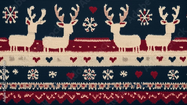 Obraz Christmas background with deer