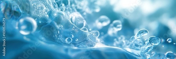 Fototapeta Enchanting Movement of Water: A Close-Up Exploration of Nature's Fluid Beauty