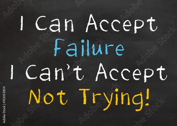 Fototapeta I Can Accept Failure