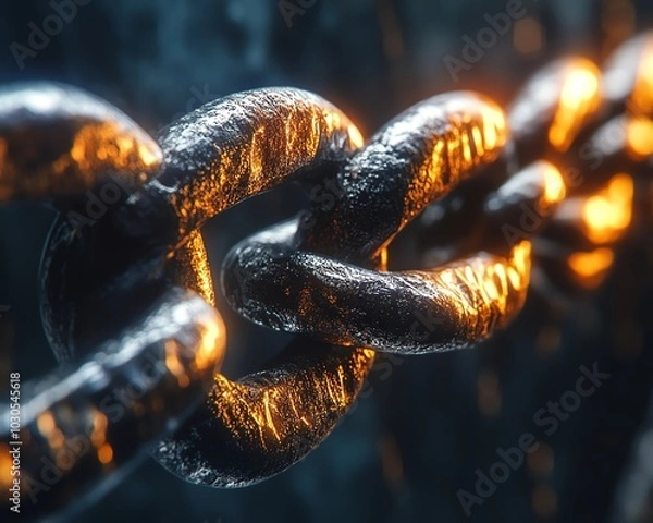 Fototapeta Indepth review of blockchains use in securing document integrity, highlighting effective stock strategies for ensuring authenticity