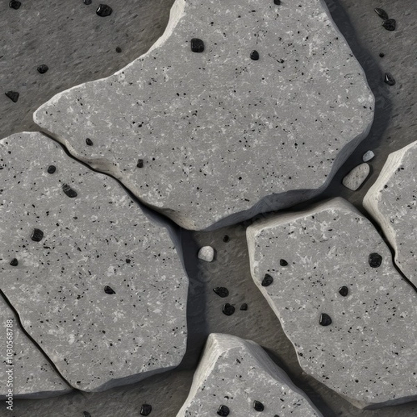 Obraz Seamless granite texture with deep tones and natural inclusions.