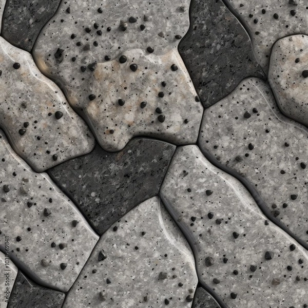 Obraz Seamless granite texture with deep tones and natural inclusions.