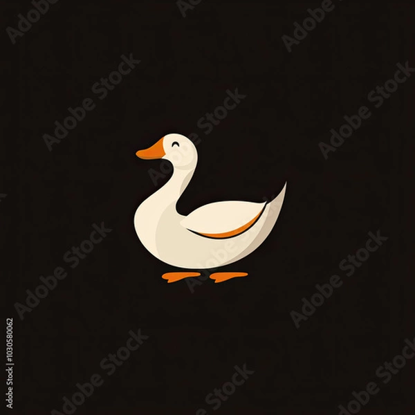 Fototapeta Beautiful Goose Logo, Geese Design for Your Corporate and Business Graphic Resource or Creative Project, Ai Generative