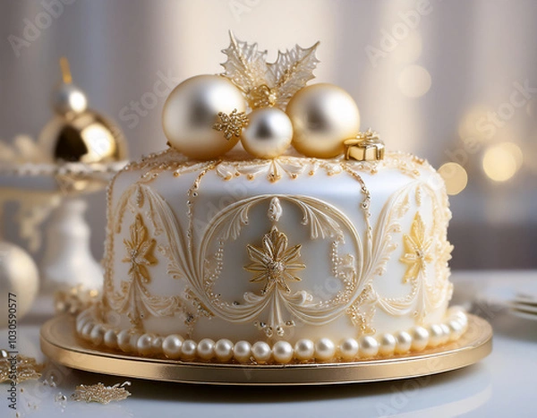 Fototapeta golden cake