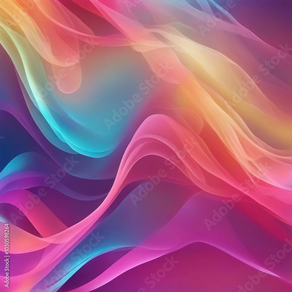 Fototapeta abstract background colorful flowing gradient waves