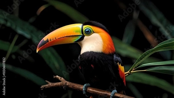 Obraz Vibrant Toucan in Rainforest