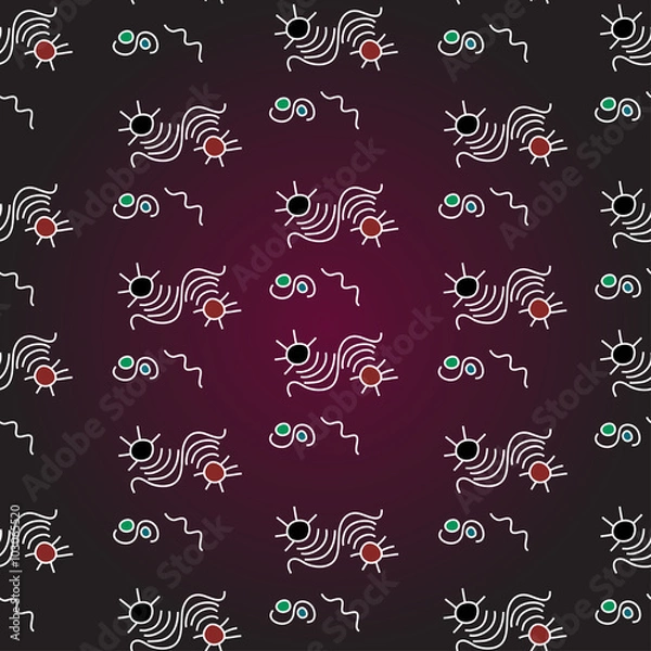 Fototapeta color tribal pattern