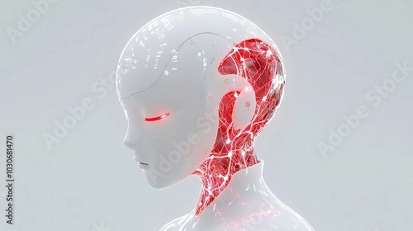 Obraz AI robot providing strategic recommendations through trend analysis, depicted in a colorful 3D cartoon style, showcasing futuristic technology and intelligent design.