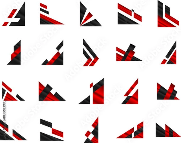 Fototapeta geometric corner certificate element, 
