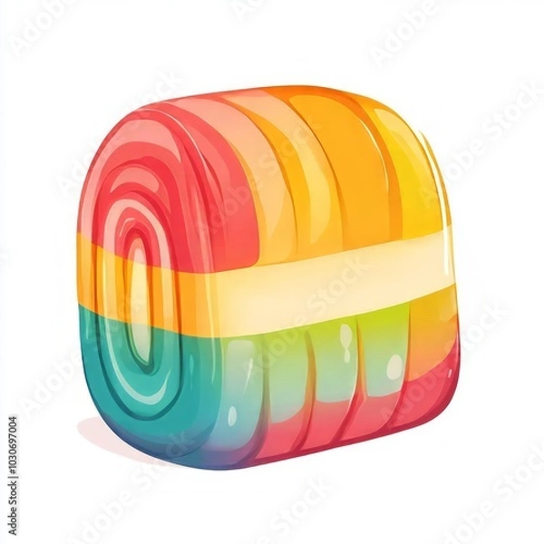 Fototapeta Jelly roll vector illustration
