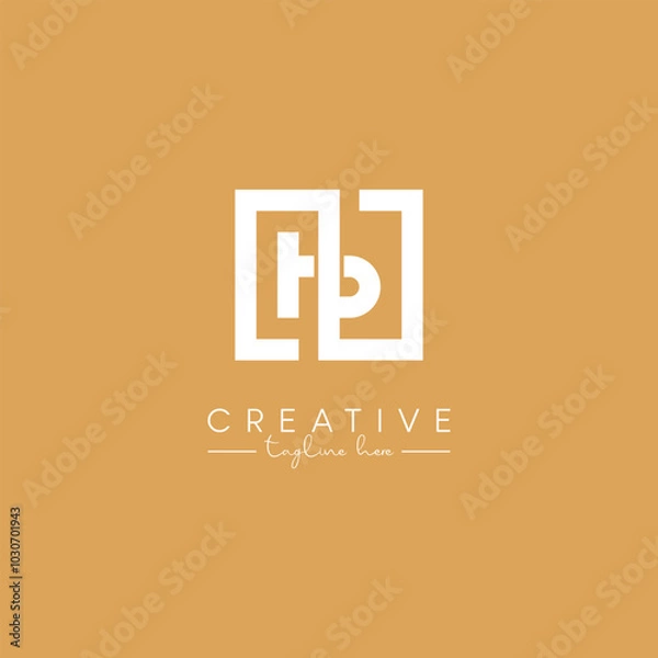 Fototapeta Alphabet HB BH Letter Artistic Logo Design. Initial Based Vector.