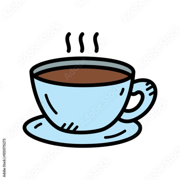 Obraz Coffee Cup Doodle Illustration