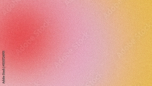 Fototapeta Abstract color gradient grainy background on yellow color  abstract glowing shape poster header cover backdrop design, noise texture banner, copy space