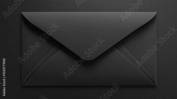 Fototapeta Enigmatic layered black envelopes, a visual representation of mystery and intrigue