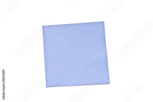 Fototapeta blauer Notizzettel